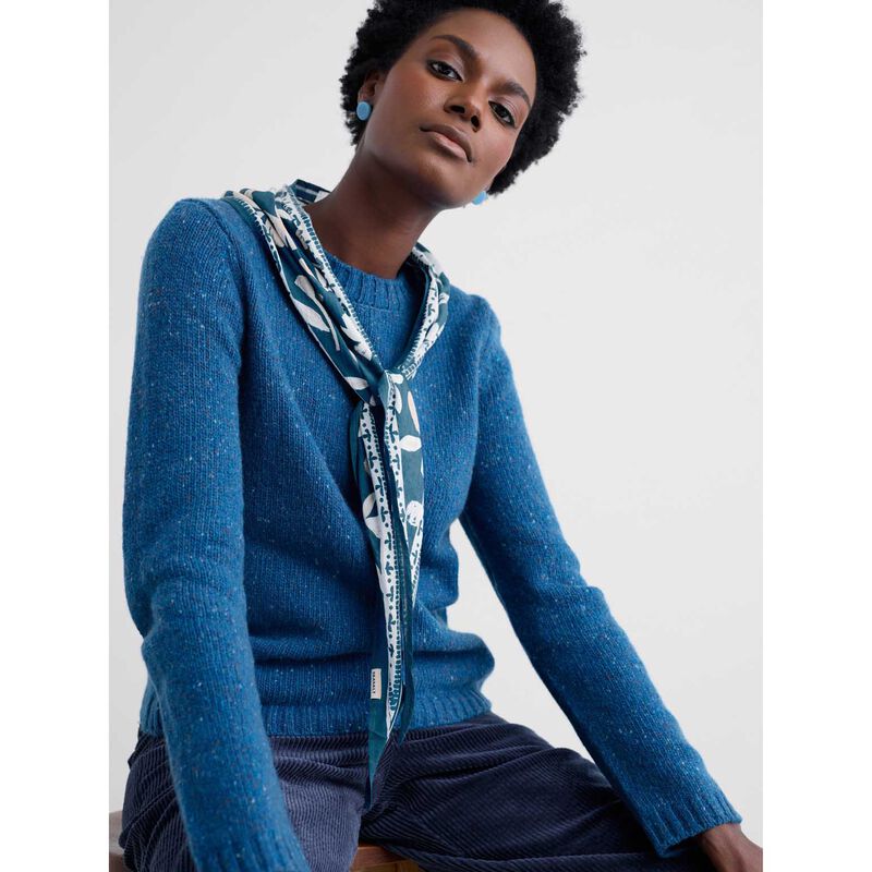 Seasalt Cornwall Posy Scarf - Anemone Shapes Dark Lugger image number 1